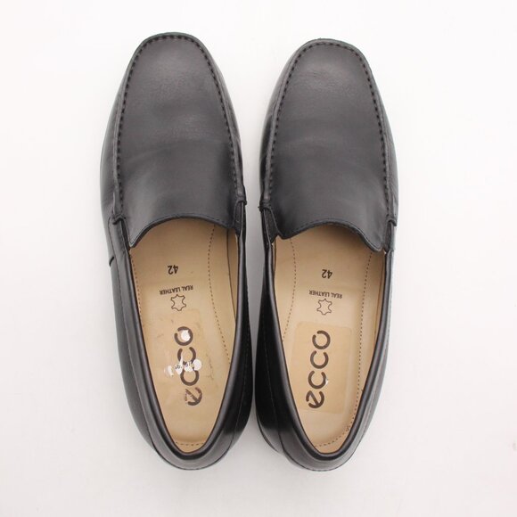 Ecco Classic 2.0 Moc Loafer Men's EU Size 42 Black Leather Slip On Driving Shoe - Picture 9 of 9